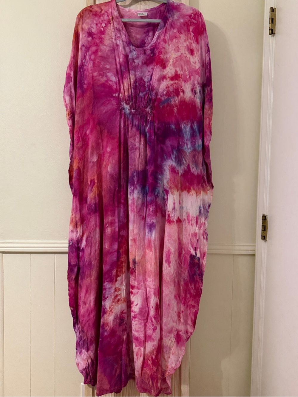 Women's Pink Tie-Dye Maxi Dress